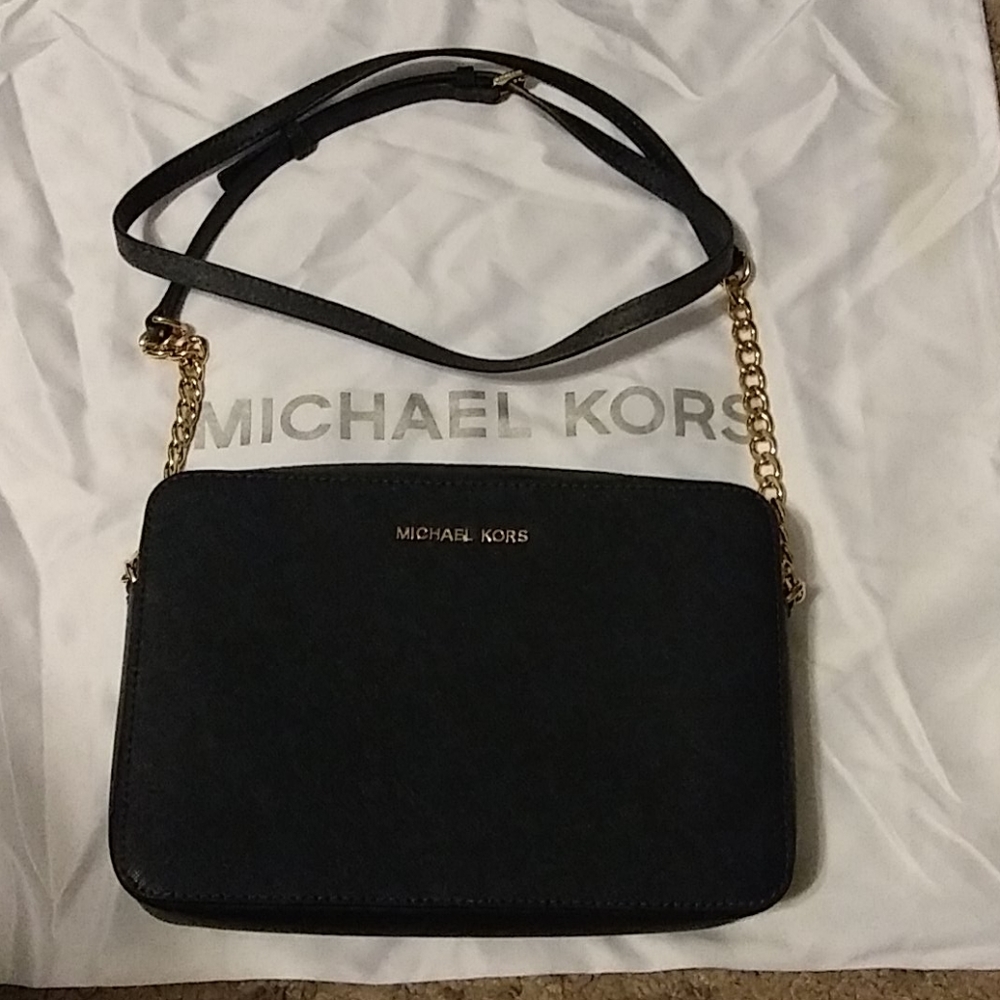 Michael Kors Navy Leather Handbag